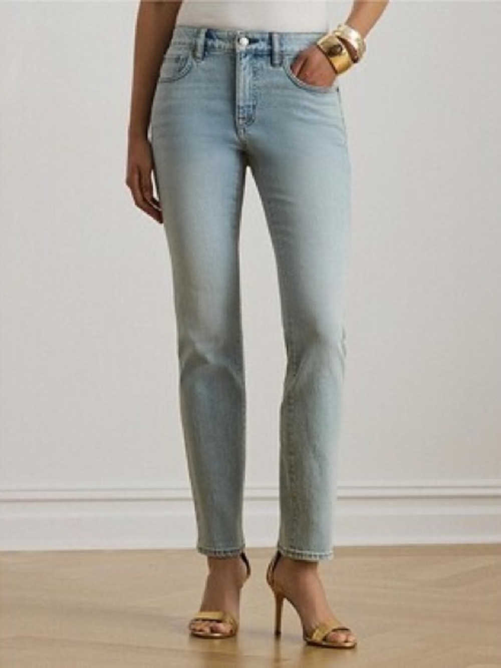 Lauren Ralph Lauren Women's Light Wash Straight Leg Jeans